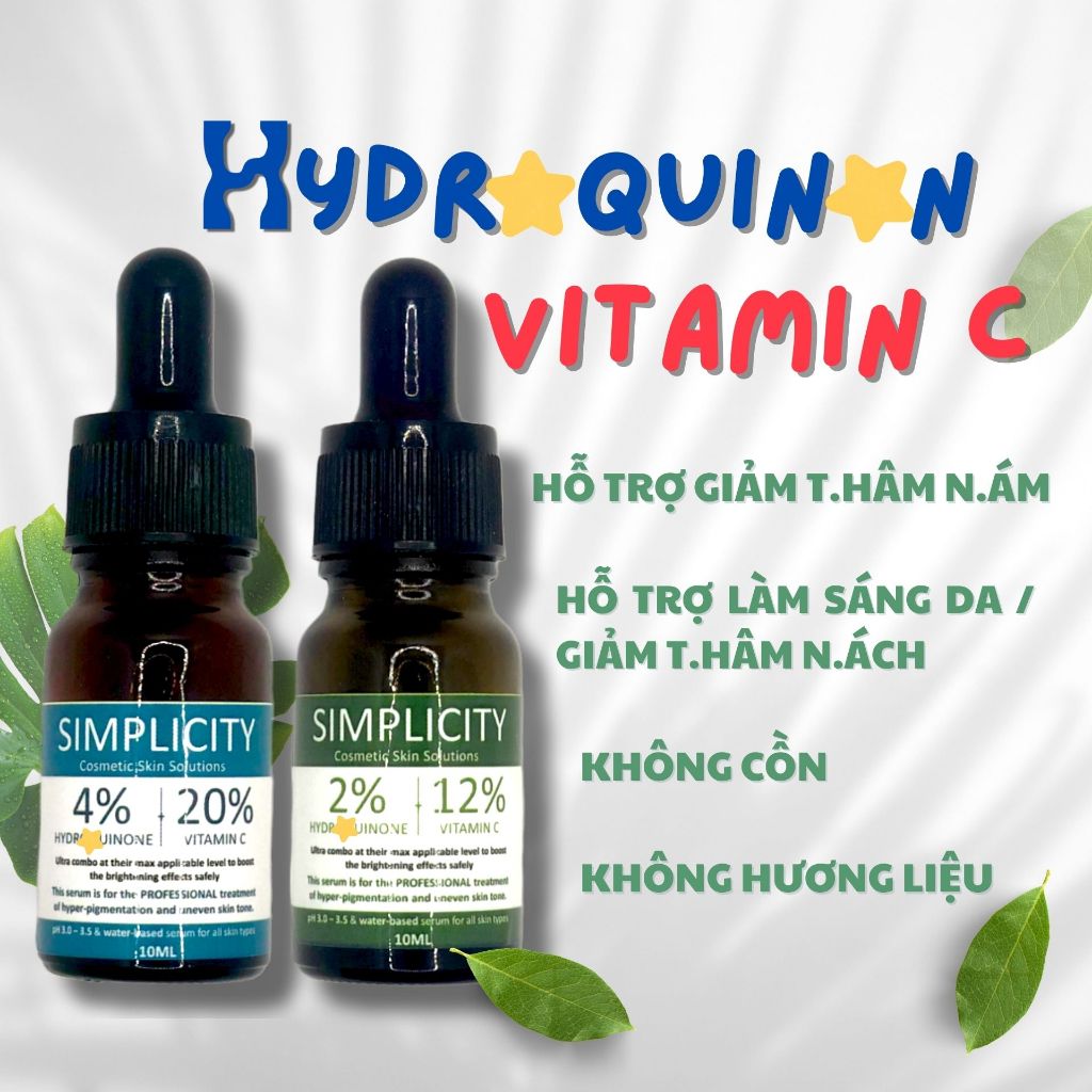 (SIMPLICITY) SERUM HỖ TRỢ SÁNG DA, GIẢM T.HÂM N.ÁM, NÂNG TONE DA HY.Q VÀ VITAMIN C