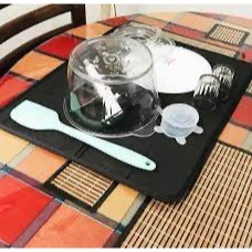 Thảm úp bát, úp cốc và đồ dùng bếp có móc treo NYSKOLJD, thấm hút tốt