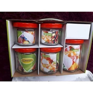 BỘ 5 LỌ THUỶ TINH ĐỰNG GIA VỊ