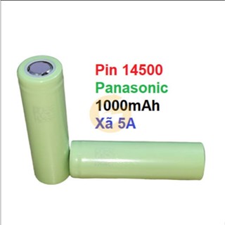   P10  Pin Sạc 14500 Panasonic dung lượng lớn nhất 1000mAh xã 5A có mã QR code in chìm trên thân pin 