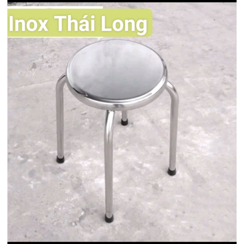 Ghế Inox 304 Mặt Trơn Cao 50cm
