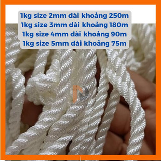 DÂY DÙ ĐAN LƯỚI, DÂY DÙ THẢ DIỀU,CÂU CÁ (kích thước 5mm)