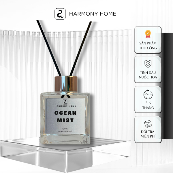 Tinh Dầu Thơm Phòng Ocean Mist - Harmony Home - Tinh Dầu Nước Hoa Tươi Mát, Sảng Khoái Và Tinh Khiết