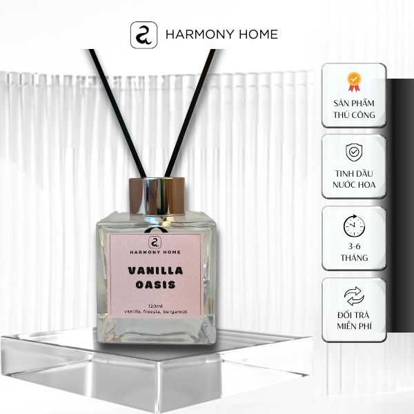 Tinh Dầu Thơm Phòng Vanilla Oasis - Harmony Home - Tinh Dầu Nước Hoa Kiêu Sa, Xa Hoa Và Quyến Rũ