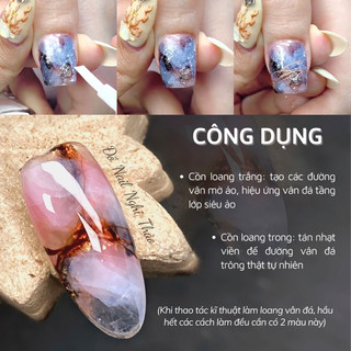 Cồn loang đen trắng trong Vinimay B281 vẽ loang móng design vân đá tạo nhiều kiểu đa năng siêu đẹp chính hãng