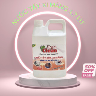 Nước tẩy xi măng Mega Clean dung tích 1.7 lít, tẩy cực mạnh, tẩy rong rêu cũ bẩn, đất cát,Gỉ Sét