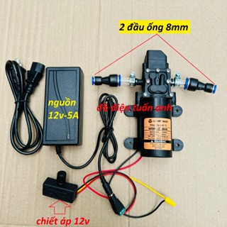 máy bơm phun sương 12v, bơm tăng áp mini 12v có điều chỉnh tốc độ, nguồn 12v dùng cho máy phun sương