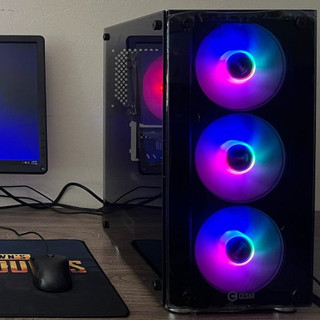 Vỏ case máy tính Gaming 2 mặt kính Cesar Rainbow (Form NYX)