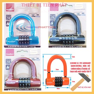 Ổ Khoá Số Chữ U SCHONE GERMANY SC-701 Đổi Mật Khẩu Tùy Ý (chính hãng)