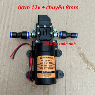 bơm mini 12v ống ra phi8 - bơm phun sương