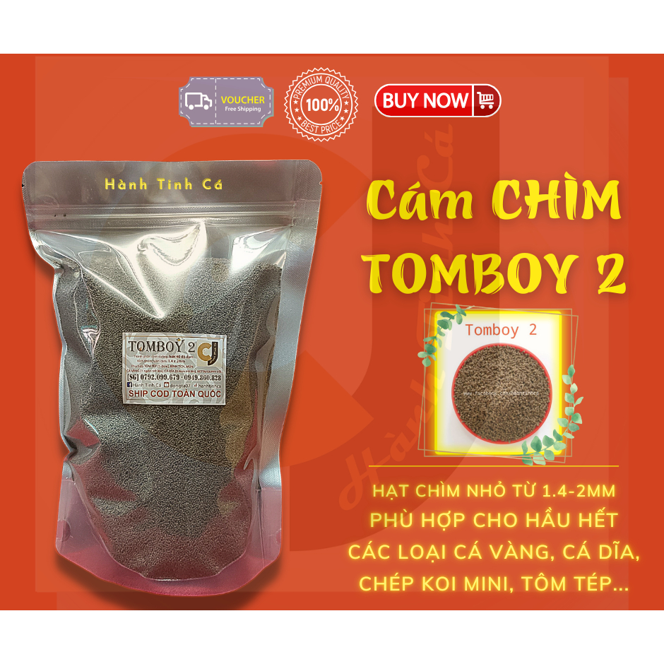 Hũ Nhỏ Cám Tomboy 2 - TOMBOY TB2 [viên hạt CHÌM kích thước 1,2 x 2mm]