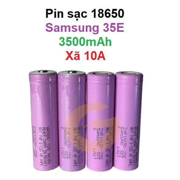 [P15] Pin sạc 18650 Samsung 35E 3500mah xã 10A chính hãng mới 100% bao bì mới nhất từ 2024