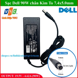 Sạc laptop dell 19.5v 4.62a chân kim to 7.4x5.0m - dell inspiron m5040 n4050 n4110