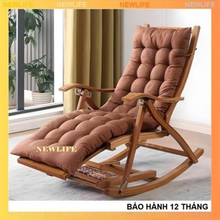    Hàng Mới Siêu Hot   - Ghế bập bênh thư giãn xếp gọn chất liệu gỗ tre bền đẹp - Gd470 