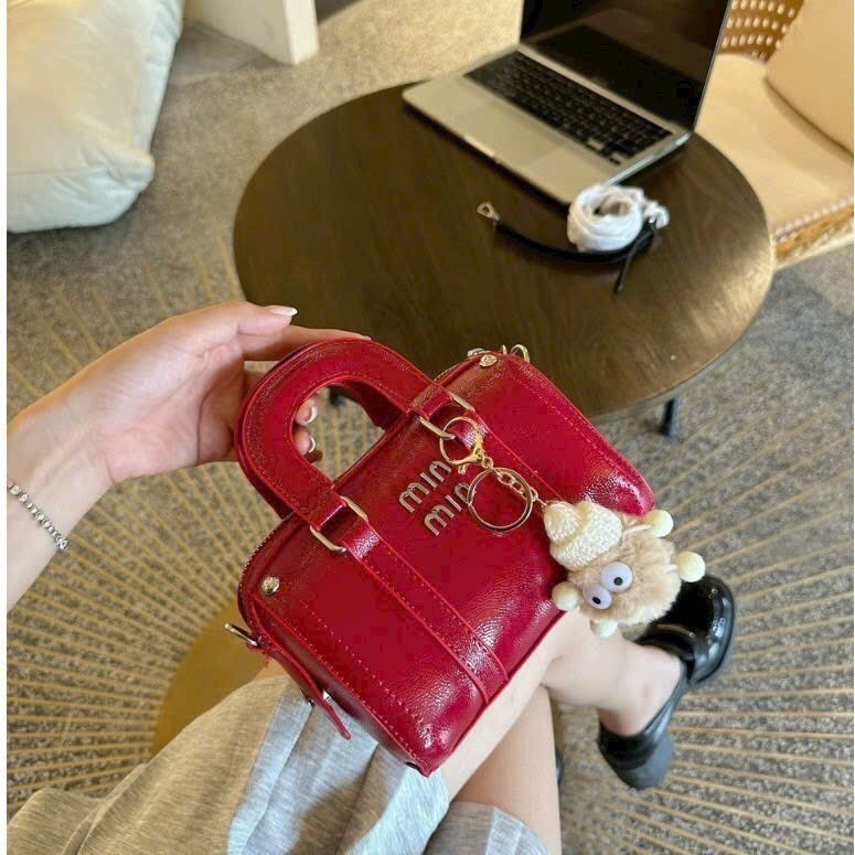 Túi xách nữ, túi trống hai quai MINMIN cầm tay đeo chéo phong cách Hàn Quốc tặng móc gấu - HT095 | BigBuy360 - bigbuy360.vn