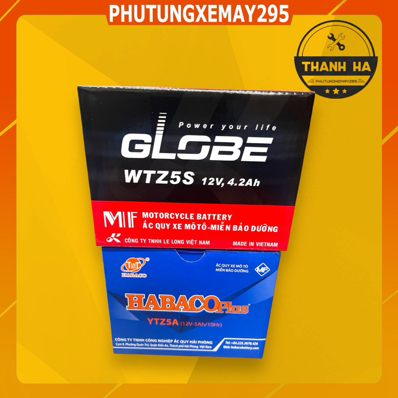 Ắc quy xe Wave mới