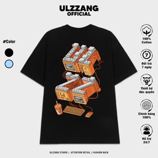 Áo thun local brand ULZZ ulzzang computer dành cho genz dáng tay lỡ unisex U-20