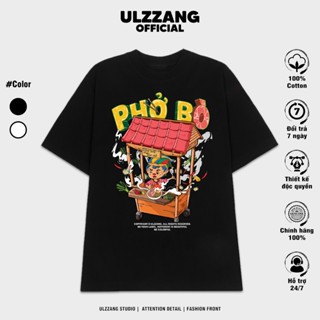 Áo thun unisex phở bò local brand ULZZ ulzzang form dáng rộng tay lỡ U-39