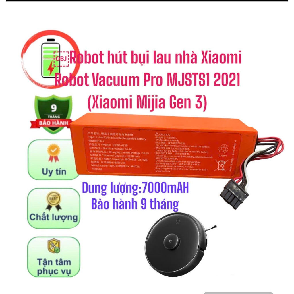 LINH KIỆN XIAOMI VACUUM  MOP 2 PRO (ĐEN-TRẮNG), XIAOMI MIJIA GEN 3- CHUẨN LG/SAMSUNG BẢO HÀN  9 THÁN