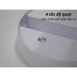 Quạt Sạc Gấp Gọn Pin 3.7V - 7200mAh (Sử Dụng 5-24h) Nanoco NFF1618W, NFF1618P