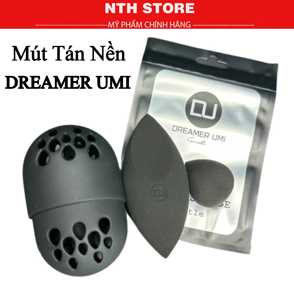 Mút đánh nền DREAMER UMI siêu mịn tặng kèm hộp silicon bảo vệ mút
