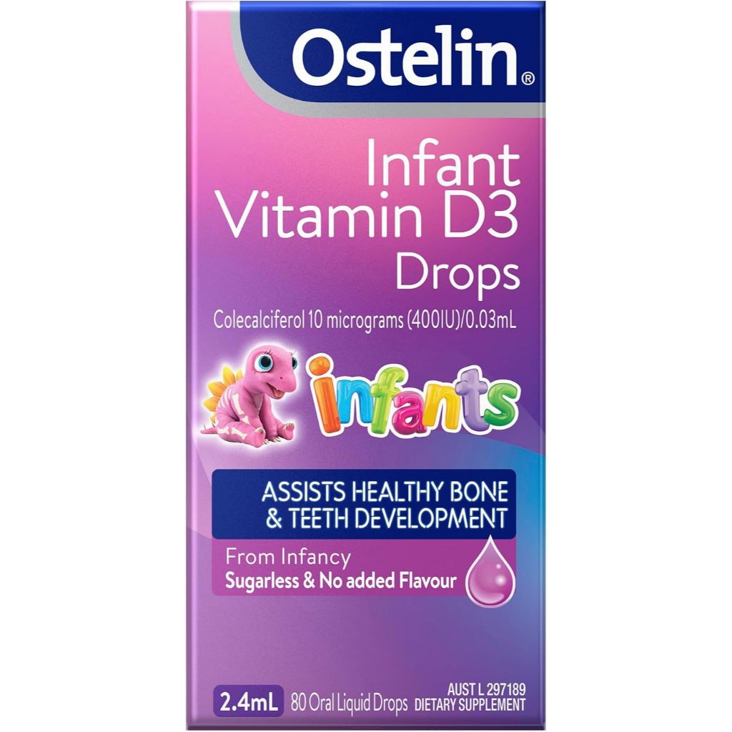 Vitamin D3 cho trẻ sơ sinh, trẻ dưới 12 tuổi. Ostelin Infant Vitamin D3 Drops 2.4mL.