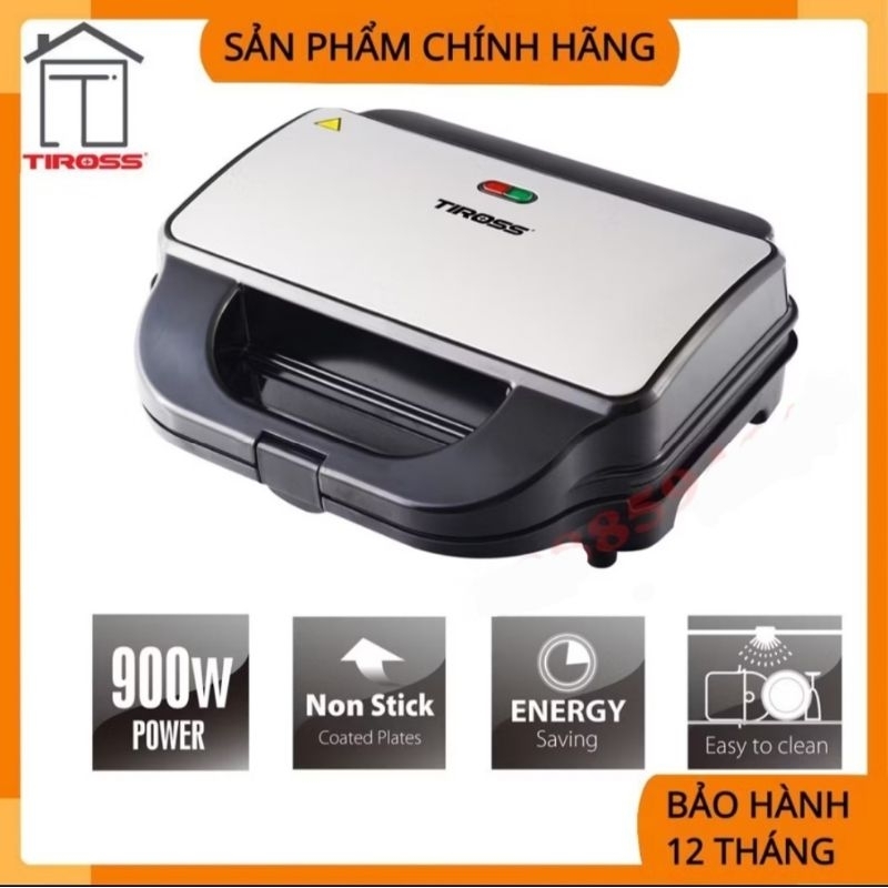 [Tiross - Việt Nam] Kẹp Nướng Sanwich, Bánh mỳ kẹp, Bánh Waffe Tiross 3 in 1 TS9655