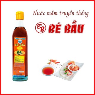  1 Chai nước mắm bé bầu 500ml loại thượng hạng chai vuông nắp vàng 