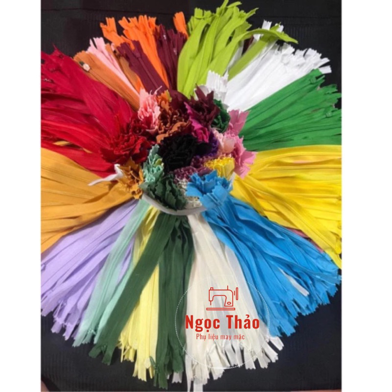 (10 chiếc ) khoá giọt lệ  25cm kcc,dây kéo giọt nước ngắn 25cm-dây kéo giọt nước 25cm