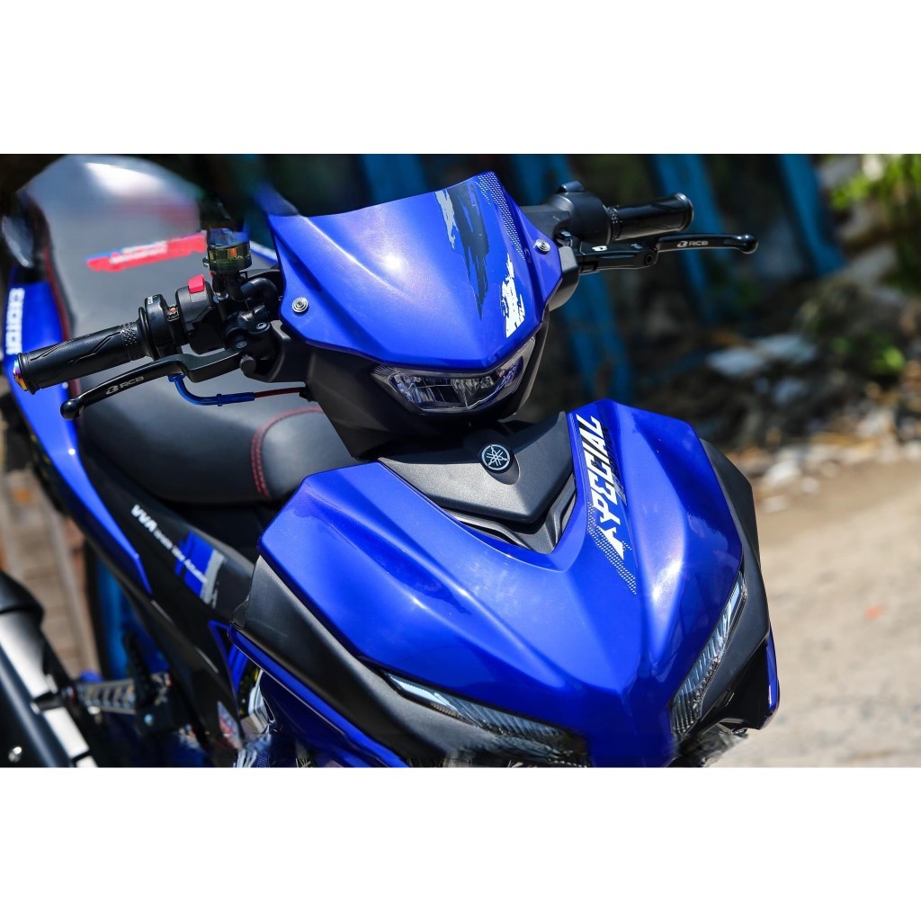 Tem rời Exciter 155 xanh Gp mẫu cover 2023 , tem 3 lớp bền màu