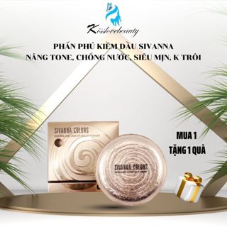 phấn phủ Sivanna kiềm dầu nâng tone chống nước suốt 24h cam kết không trôi không bết dính siêu mịn