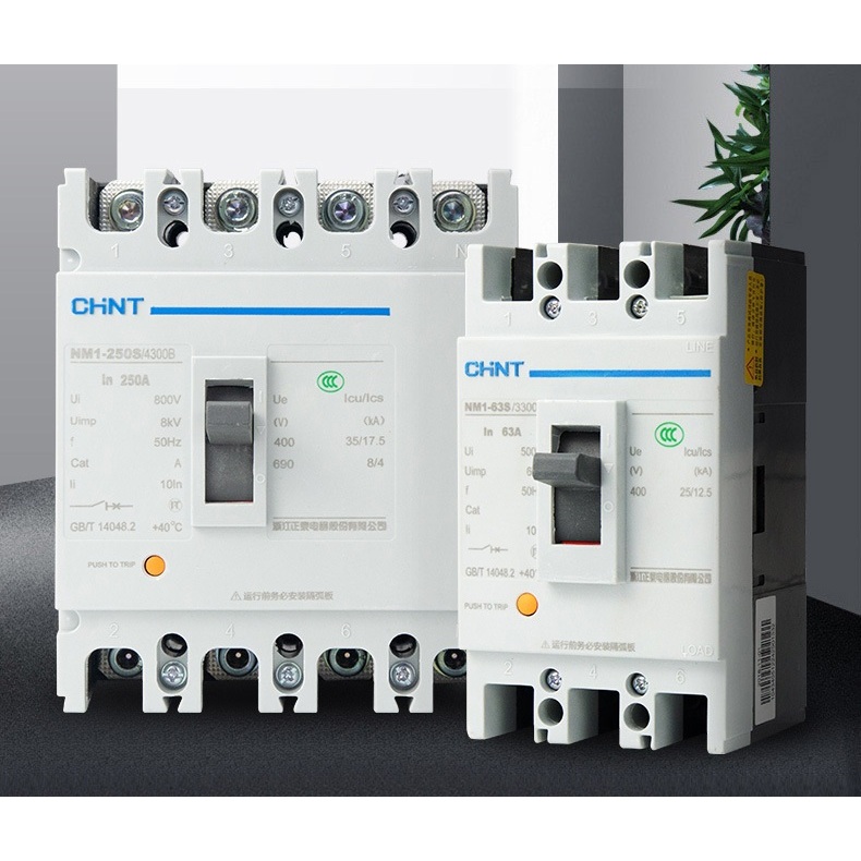 APTOMAT CHINT MCCB 3P/4P 63A - NM1-63S - Attomat khối 3 pha 63A