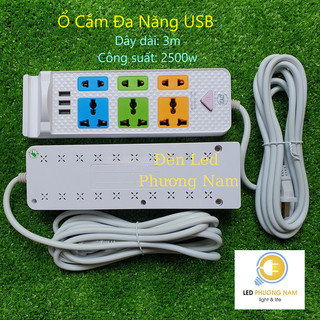 Ổ Cắm Điện USB Đa Năng, Dây Đồng