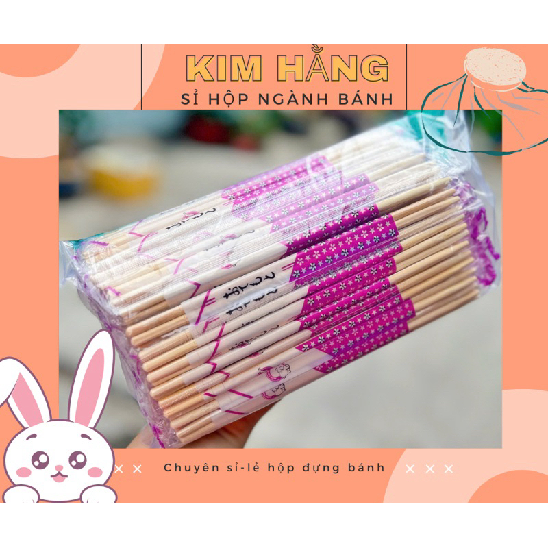 Bịch 100 đôi đũa tre dùng 1 lần , đũa tre gấu đỏ dùng 1 lần tiện dụng ( không tăm )
