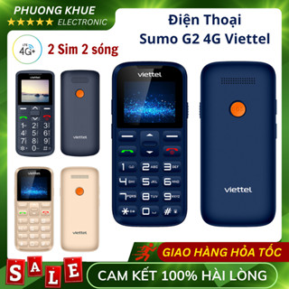 Điện thoại Viettel Sumo G2 4G (LTE), Sạc Type C - Hàng chính hãng, hỗ trợ người già, đọc số, Đài FM, mp3, mp4, pin trâu