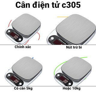 Cân điện tử Chitker scale(màu trắng) xám. cân điện tử tiện lợi. cân 5kg 10kg