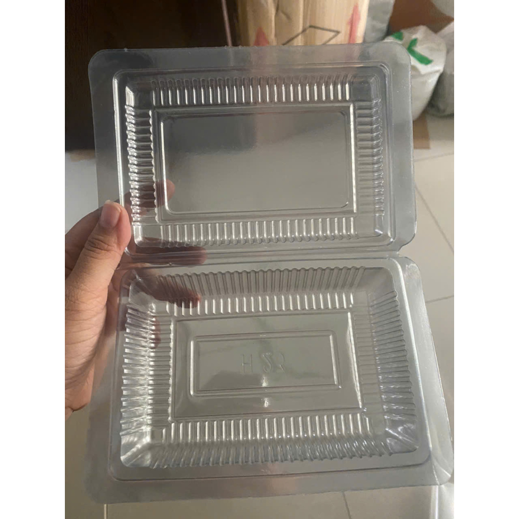 Rẻ -100 Hộp nhựa trong suốt  h23 hộp nhựa pet trong suốt đựng xôi , đựng thức ăn