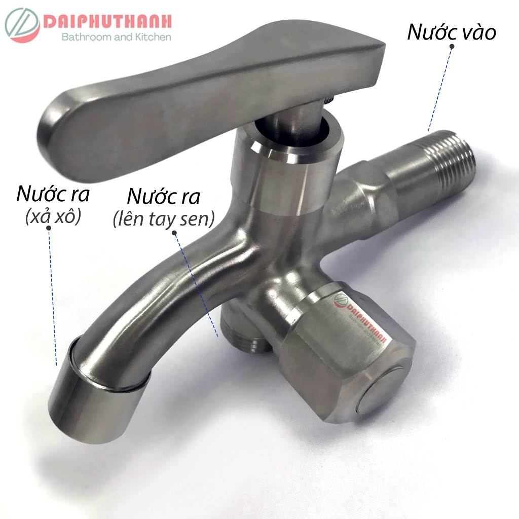 Củ Sen Tắm Nước Lạnh Gắn Tường - Nhiều chất liệu Inox, Thau phủ bóng crom