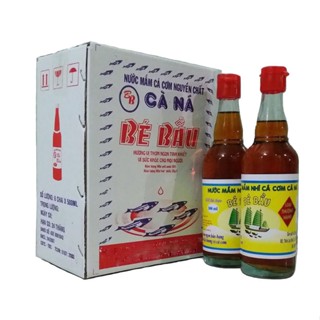 Thùng 6 chai tròn 500ml  thủy tinh|  Nước mắm Bé Bầu thượng hạng| Ngon bổ rẻ.