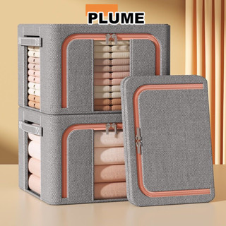 Hộp đựng quần áo giỏ đựng quần áo  khung thép  thể gập lại  100L  chống nước Hộp vải  bông vải lanh  Cao Cấp