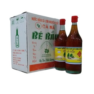  Thùng 6 chai thủy tinh 750ml nước mắm Bé Bầu nhãn vàng 