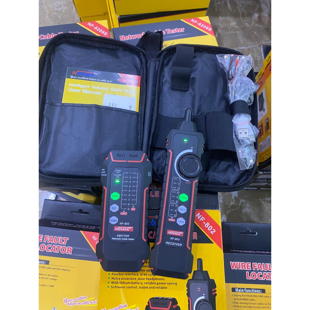 Máy test mạng NF468B hãng noyafa máy test mạng noyafa chính hãng bảo hành 12 tháng