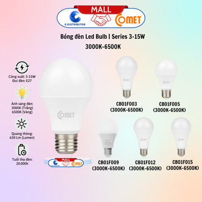 [HỎA TỐC] Bóng đèn LED Bulb COMET CB01F [3/5/7/9/12/15W] - 100% chính hãng