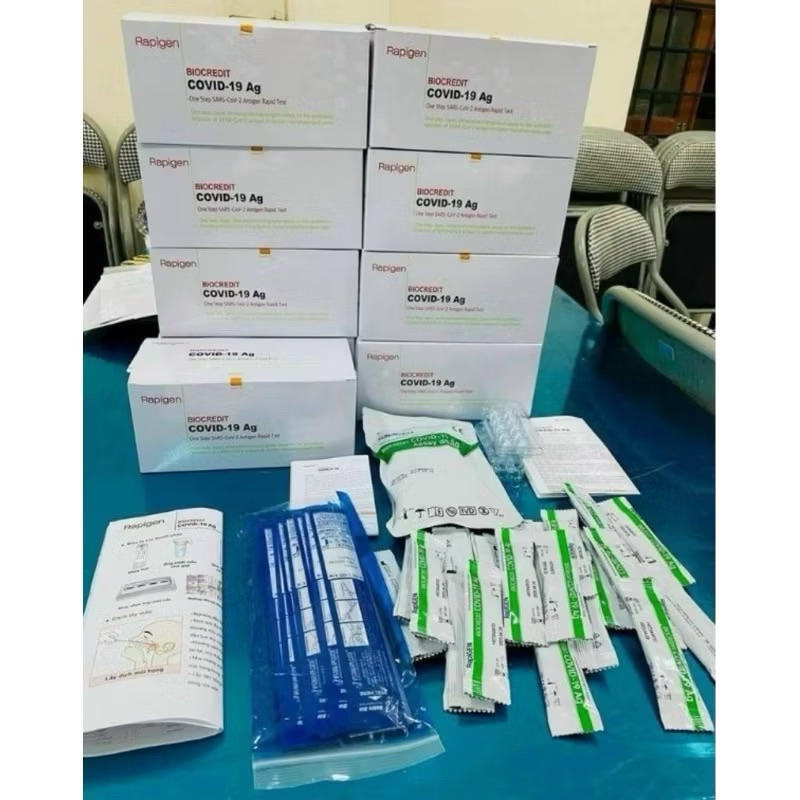 [ HỘP 20 QUE KIT] HỘP NGUYÊN 20 QUE KIT TEST KHÁNG NGUYÊN COVID 19 BIOCREDIT HÀN QUỐC