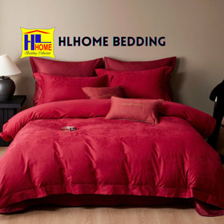 Bộ chăn ga lụa  đỏ watie  thêu cao cấp  markcross  hàng thượng hạng set vỏ chăn ga gối