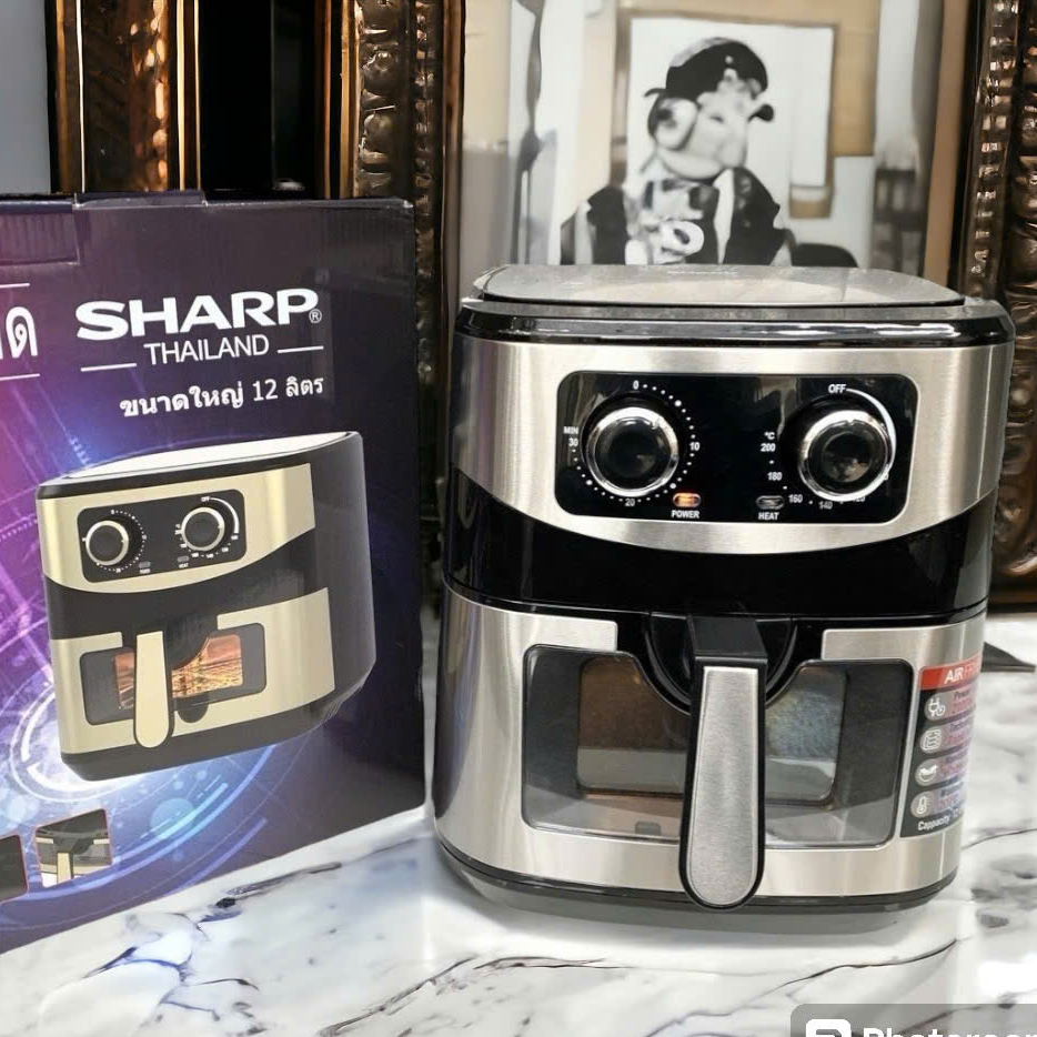 🦋Nồi Chiên Không Dầu SHARP THÁI LAN 7L,10L,10.2L, 12L HOMELY (vừa gà 3KG) BH 12 Tháng Đổi MỚI 7 NGÀY