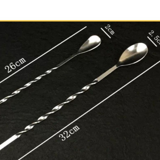 Muỗng SPOON Khuấy 2 Đầu Pha Chế Bartender