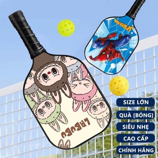 Vợt pickleball trẻ em, người lớn chơi bóng nhẹ bền, tay cầm gỗ chống trơn trượt, tặng kèm 1 bóng pickle ball