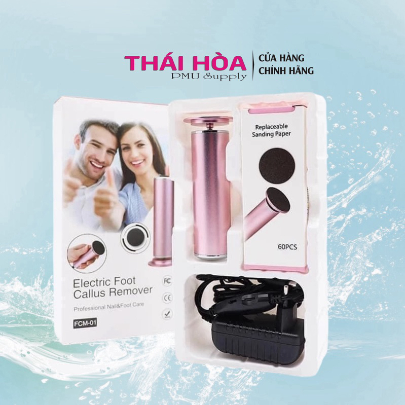 Máy trà gót chân loại tốt, miếng nhám trà gót chân (tặng kèm 60 miếng nhám)