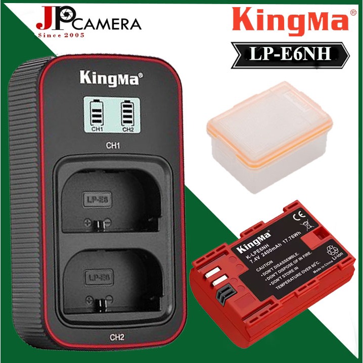 Pin sạc đôi Kingma Ver 3/ Ver 4/ Ver 5 for Canon LP-E6/ E6NH/E6P